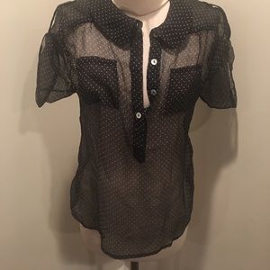 Black sheer Joe's blouse