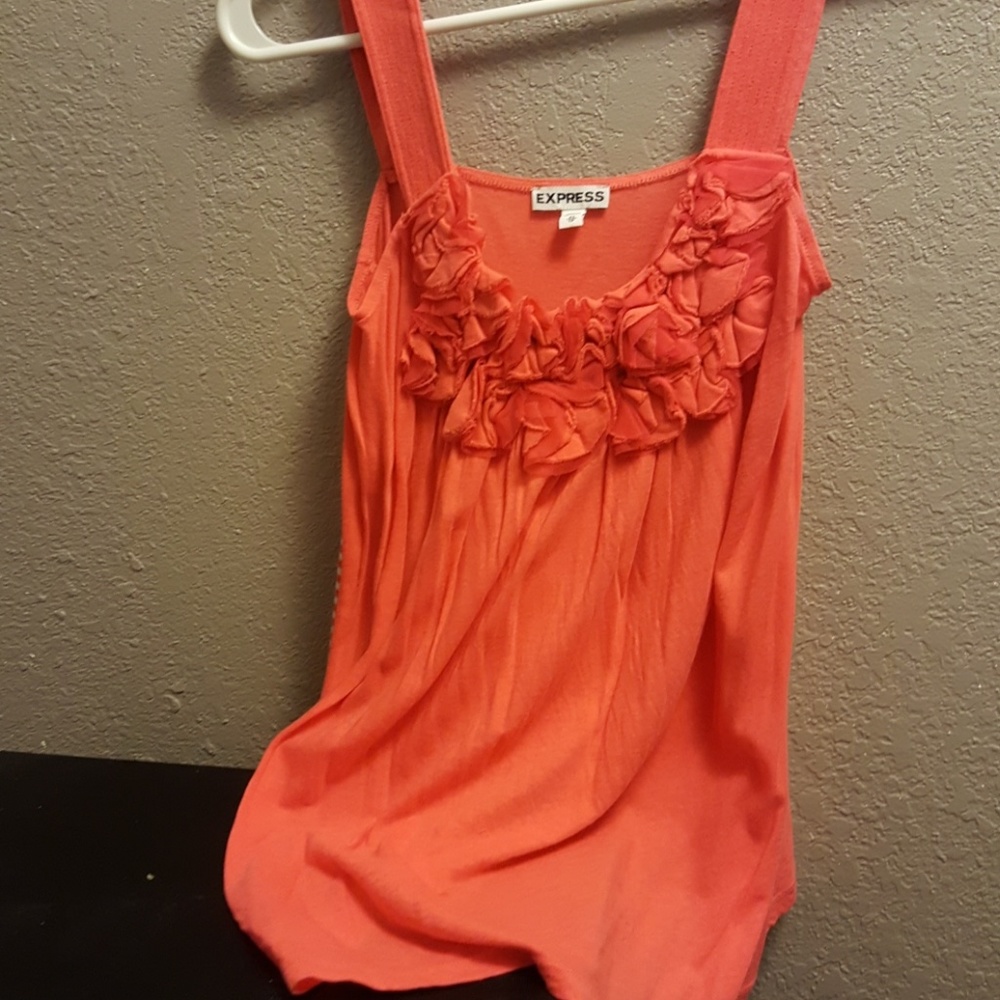 EXPRESS Coral strappy floral Top