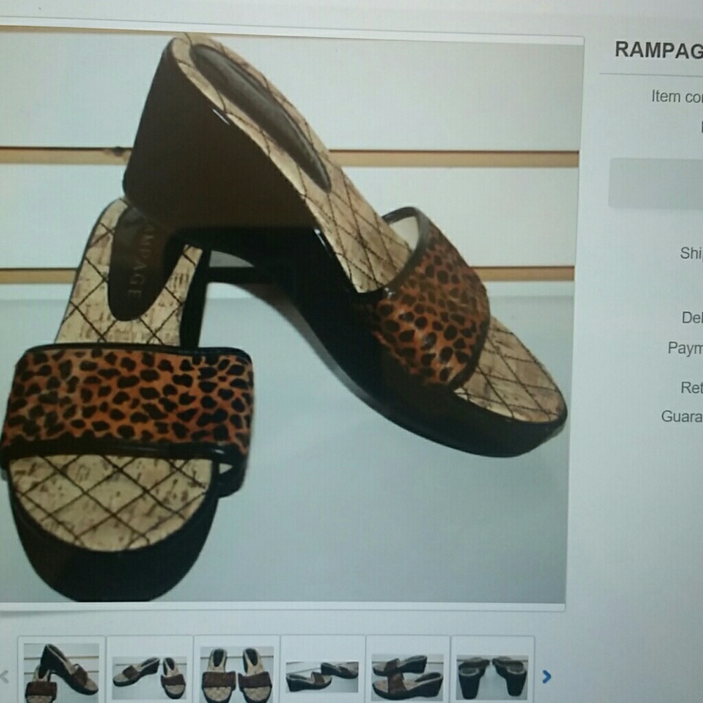 Rampage foam platform wedge slides open toe sandal