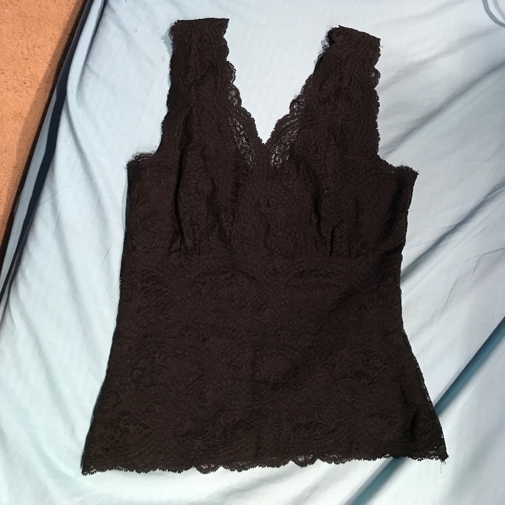 Black lace tank