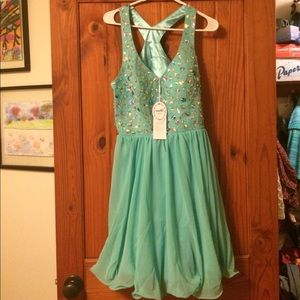 Mint Green Semi Formal short dress