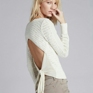 FREE PEOPLE Open Tie Back Sweater