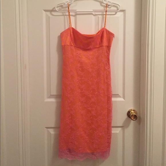 BCBGMaxAzria Dresses & Skirts - BCGB Maxarzia Orange/Pink Dress