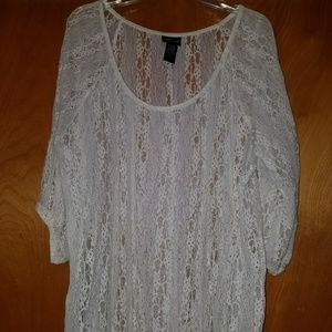 Torrid All Lace White Top, sz. 2