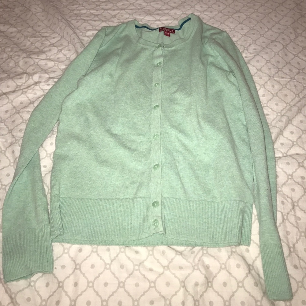 Light Teal Button up cardigan