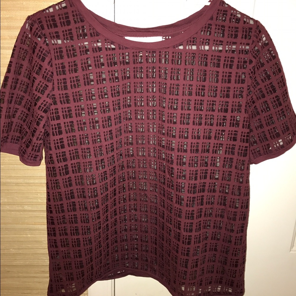 Ann Taylor Loft maroon blouse Size Medium