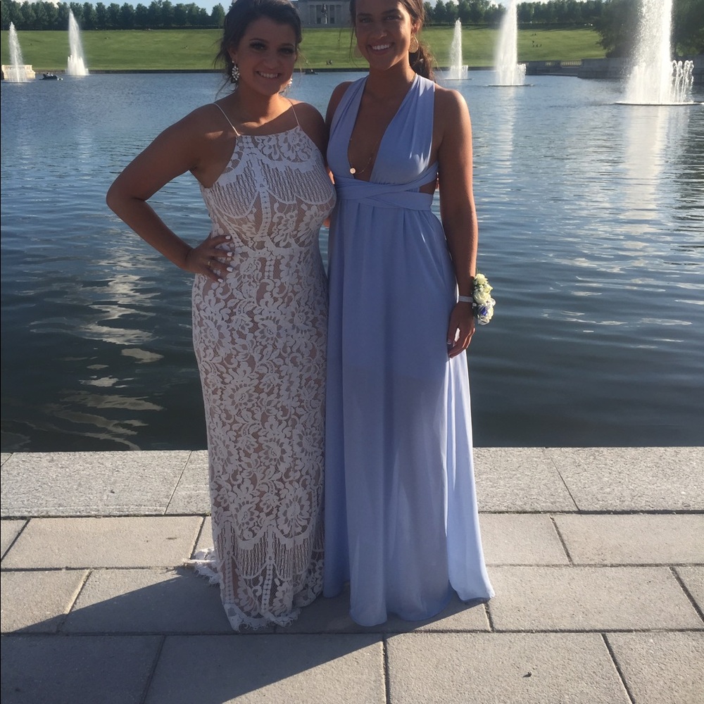 Lace prom dress