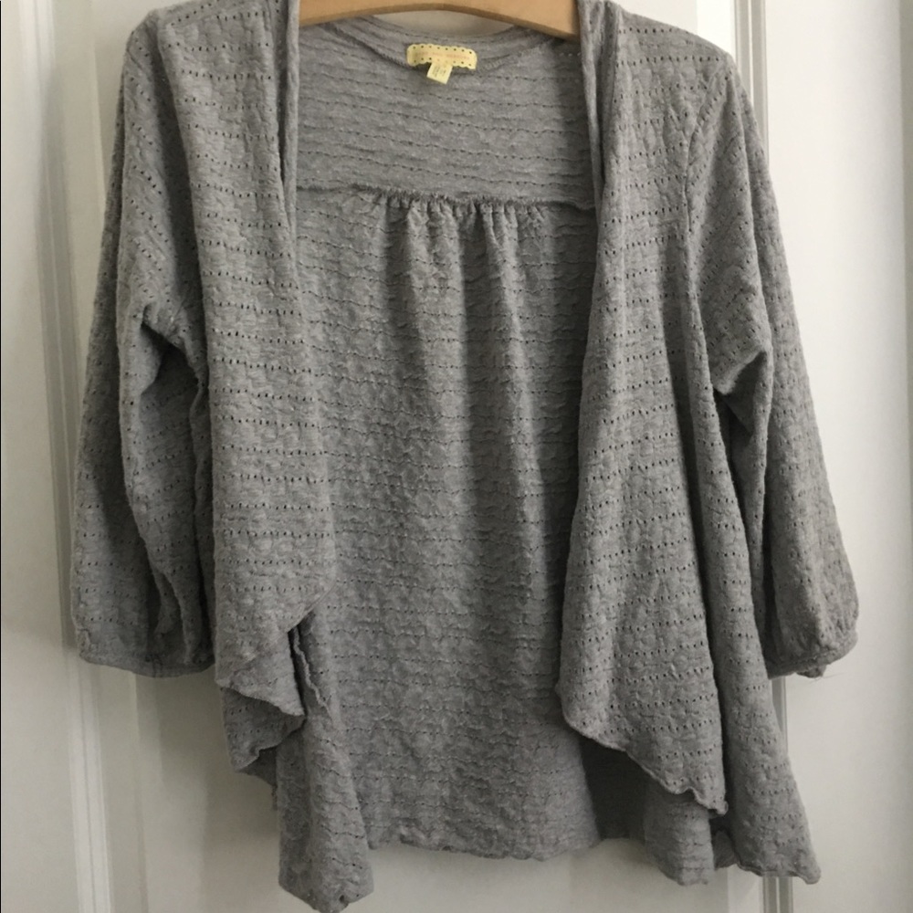 Perforated cardigan