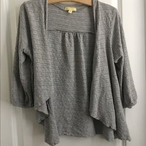 Perforated cardigan