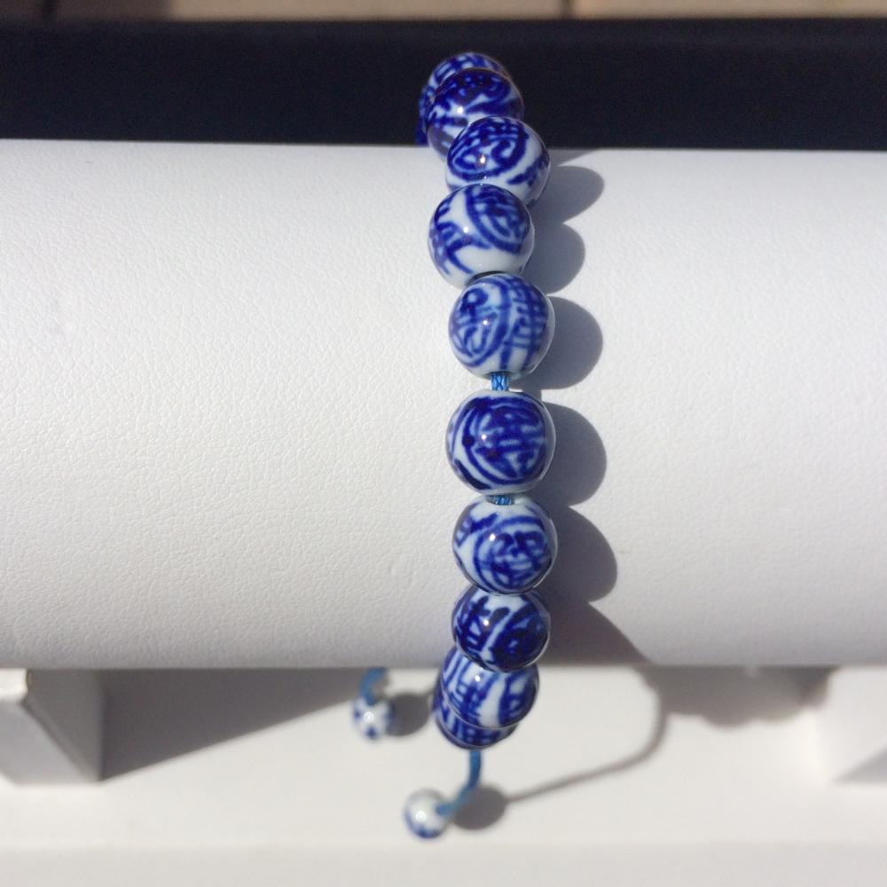 Porcelain adjustable bracelet