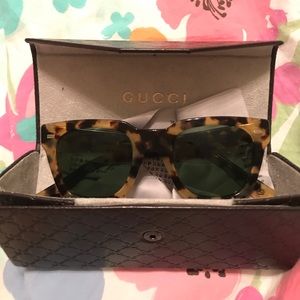 Gucci Havana Acetate Square-frame Sunglasses