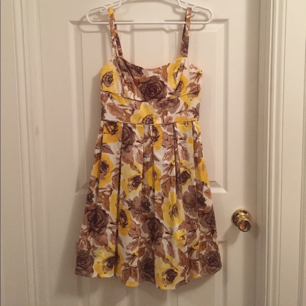 Maggy London Yellow Floral Dress