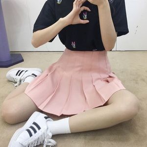 [KOREAN FASHION] PINK PLEATED TENNIS SKIRT