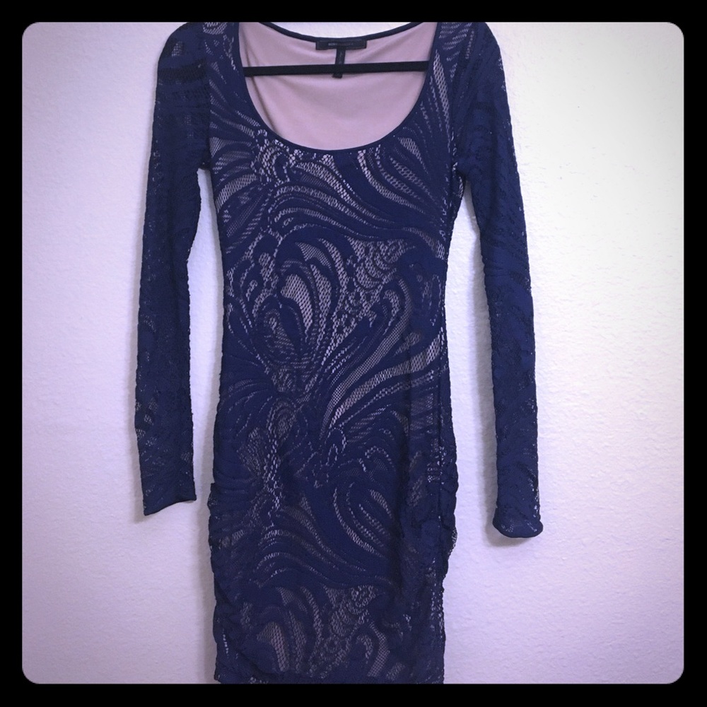 BCBGMaxAzria classy lace evening dress