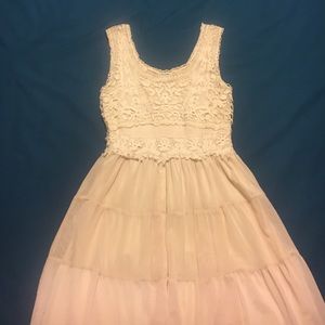 Rue 21 tan knee length lace dress