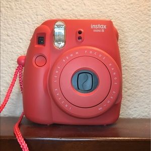 Red instax Poloroid