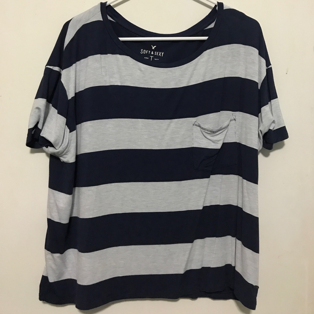 American eagle striped basic tee