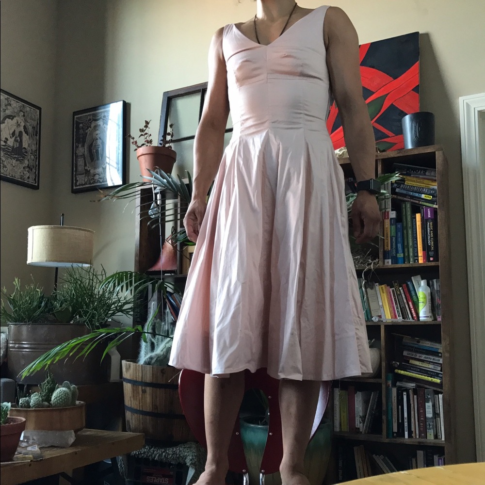 NWOT rochas 100% cotton A-line dress fitted bodice - Picture 4 of 8