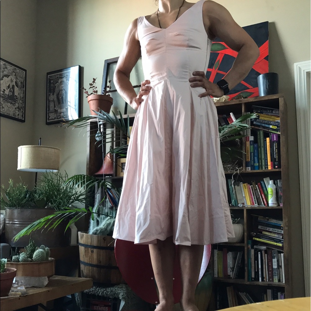 NWOT rochas 100% cotton A-line dress fitted bodice - Picture 5 of 8