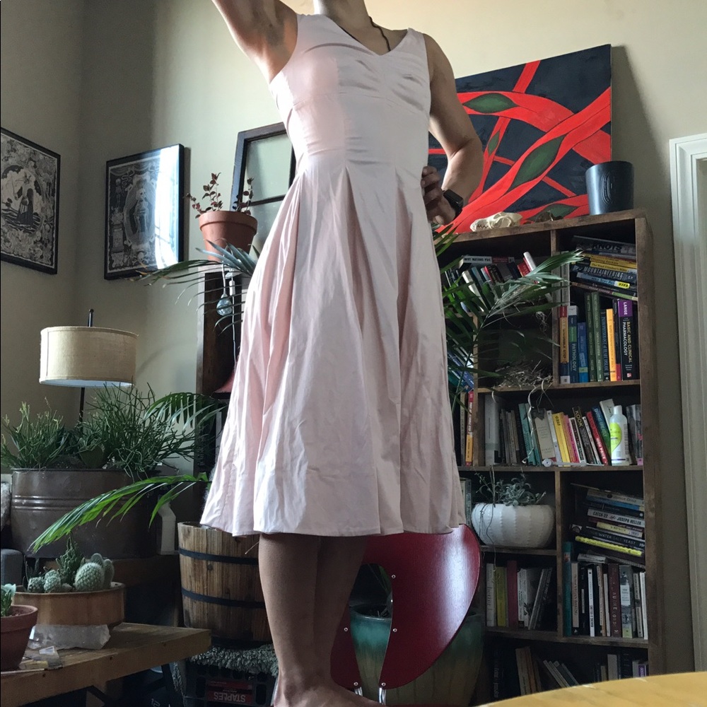 NWOT rochas 100% cotton A-line dress fitted bodice - Picture 6 of 8