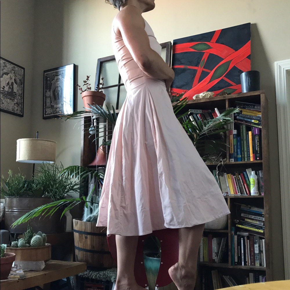 NWOT rochas 100% cotton A-line dress fitted bodice - Picture 2 of 8