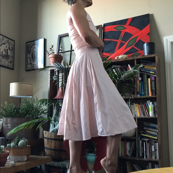 NWOT rochas 100% cotton A-line dress fitted bodice - Picture 2 of 8