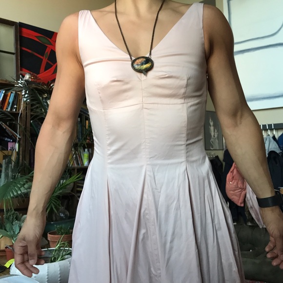 NWOT rochas 100% cotton A-line dress fitted bodice - Picture 3 of 8