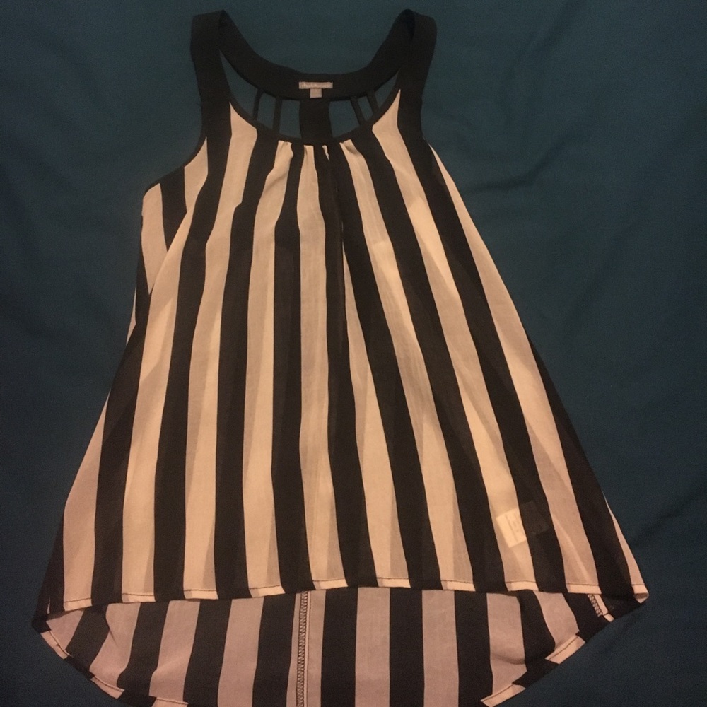 Black and white striped Charlotte Russe top