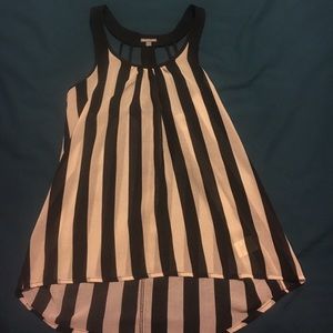Black and white striped Charlotte Russe top