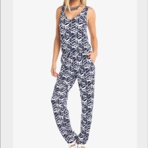 Tart Collections Taryn Jumper Navy Ikat Print