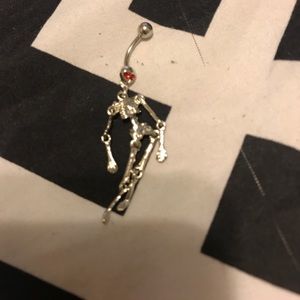 Skeleton belly button ring