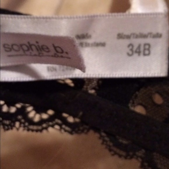 2*BRAS-SIZE:34B~BLACK BRA-LIKE NEW*SOPHIE B-BRAND! - Picture 6 of 8