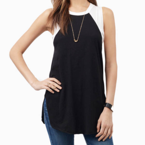 Black & Ivory Muscle Tank
