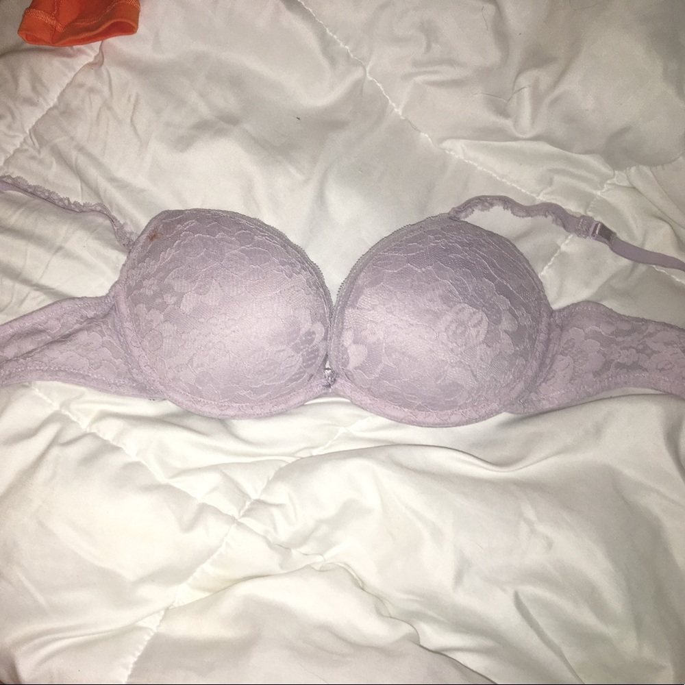 Lavender lace push up bra
