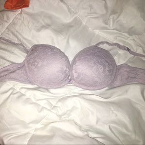 Lavender lace push up bra