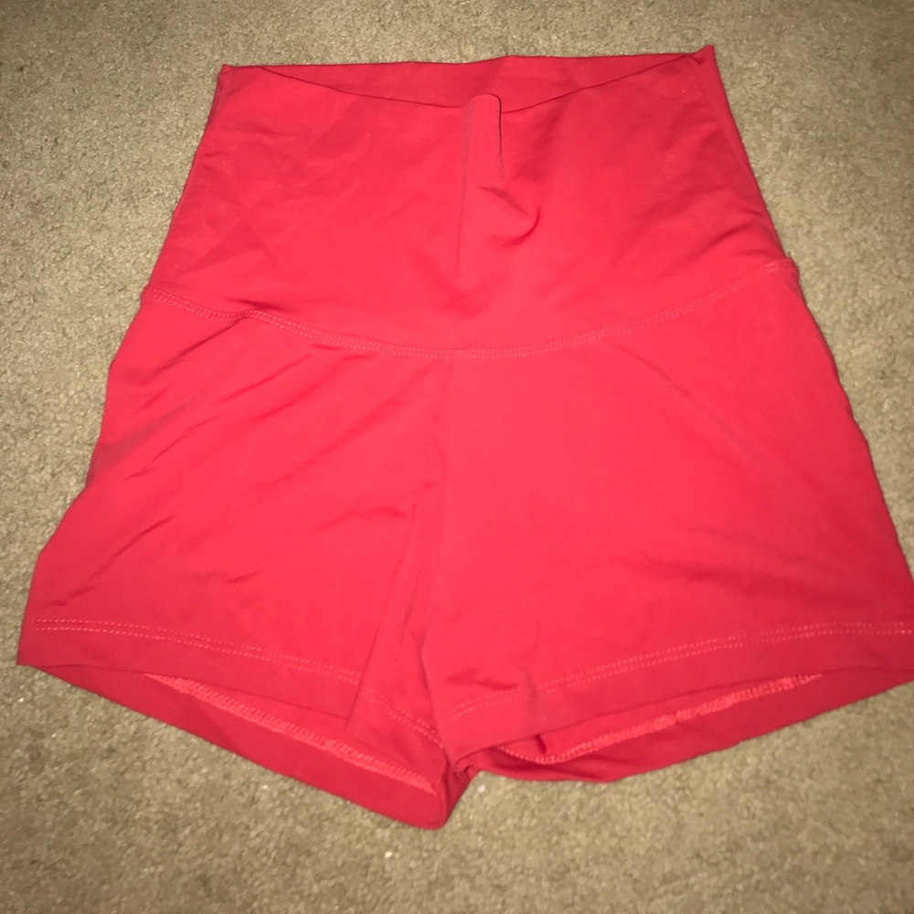 Red Spandex Dance Shorts