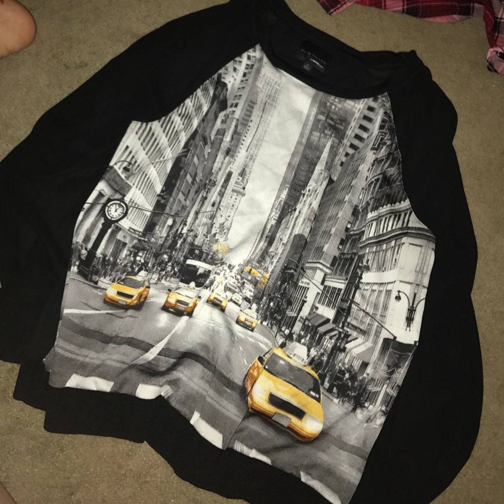 Sheer Graphic NYC Long Sleeved Shirt