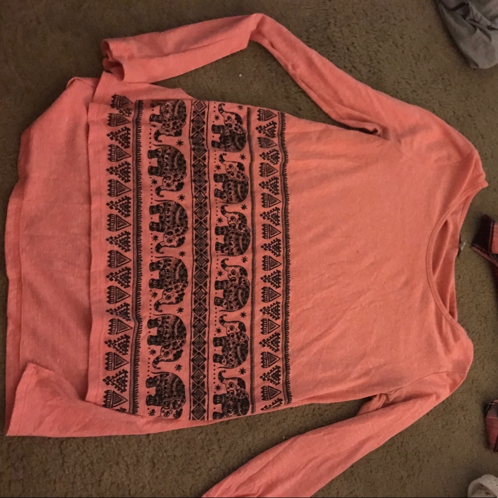 Pink Long sleeved elephant shirt
