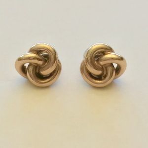 Fossil Rose Gold Knot Stud Earrings