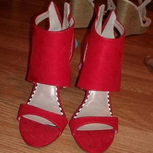 Red Betsy Johnson Pumps