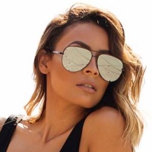 Quay x Desi High Key Sunglasses in Black