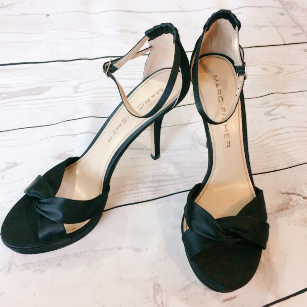 Marc Fisher Prytia Peep Toe Ankle Strap Heels.