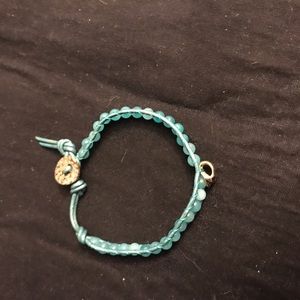 Blue beaded bracelet