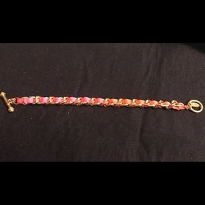 Gold chain and ombré bracelet