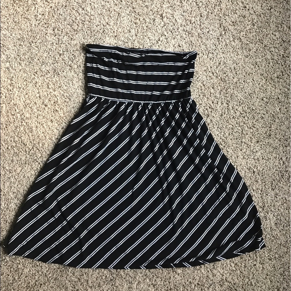 BLACK (white striped) DRESS
