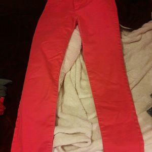 Jeans coral colored