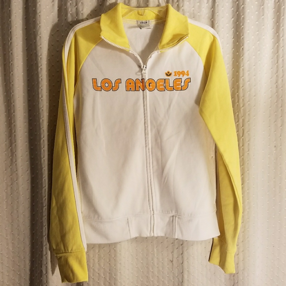 Old Navy White and yellow track jacket