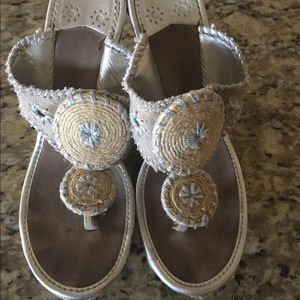 Jack Rogers Mallorca Thong Espadrille wedge size9