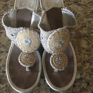 Jack Rogers Mallorca Thong Espadrille wedge size9