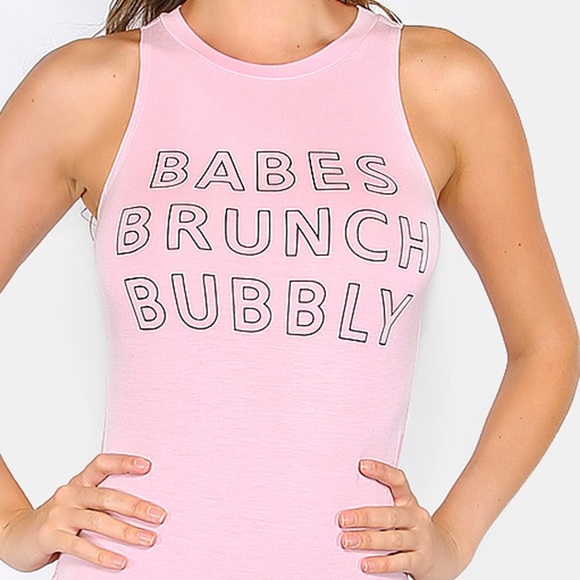 Tops - Babes Brunch Bubbly soft bodysuit